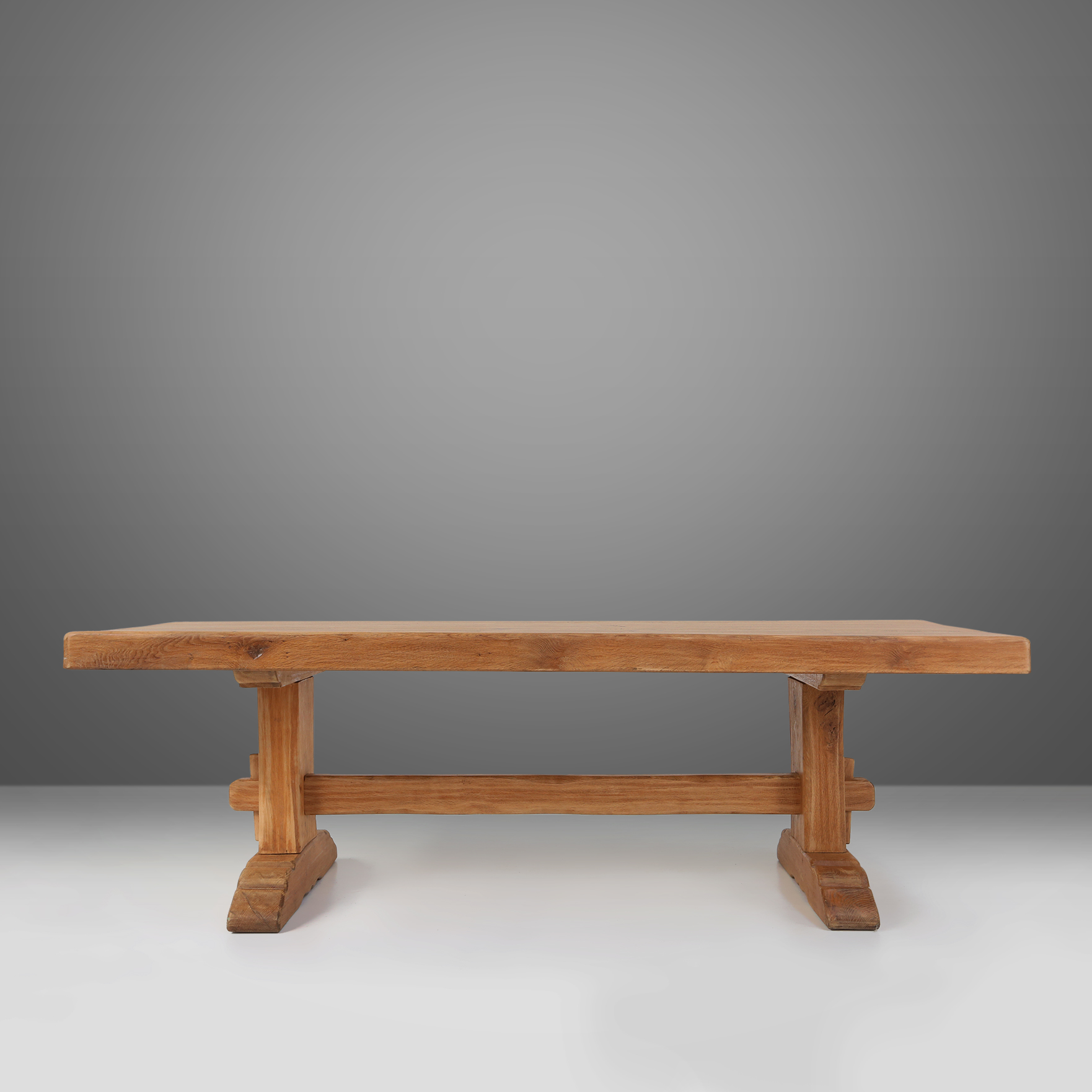 French Rustic Wooden Dining Table, 1950sthumbnail
